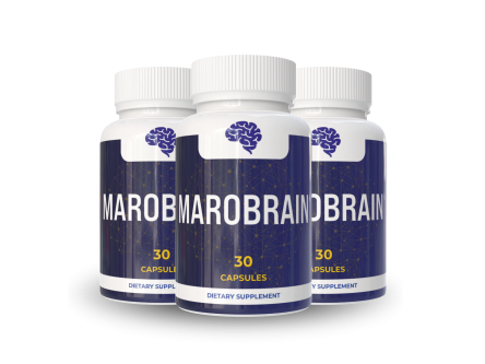 Three bottles of MaroBrain Capsules, 30 capsules per bottle dietary supplement